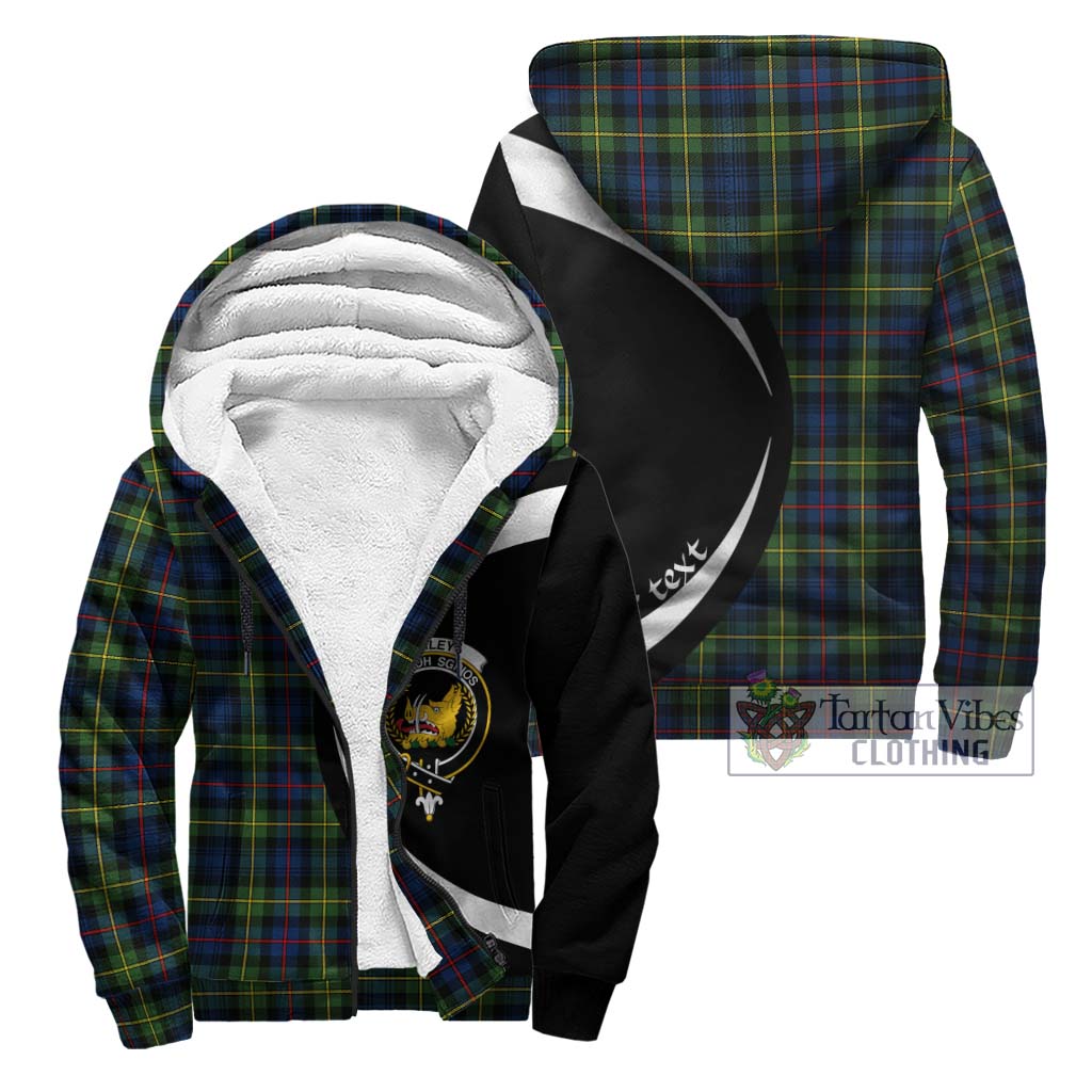 Bailey Modern Tartan Sherpa Hoodie with Family Crest Circle Style Unisex - Tartan Vibes Clothing