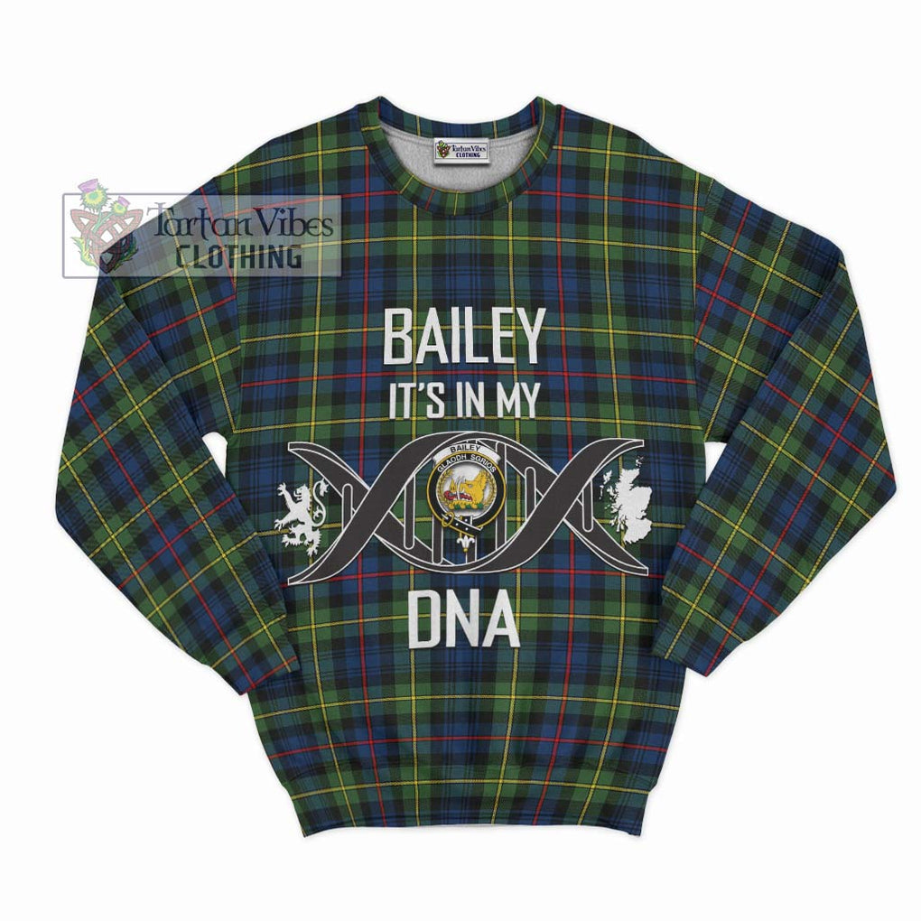 Bailey Modern Tartan Sweatshirt with Family Crest DNA In Me Style - Tartan Vibes Clothing
