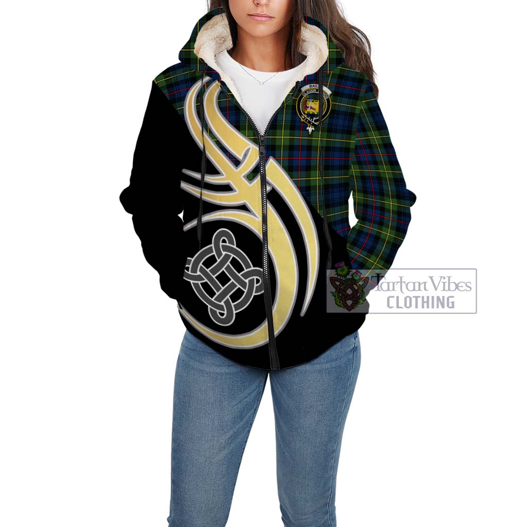 Bailey Modern Tartan Sherpa Hoodie with Family Crest and Celtic Symbol Style Unisex - Tartan Vibes Clothing