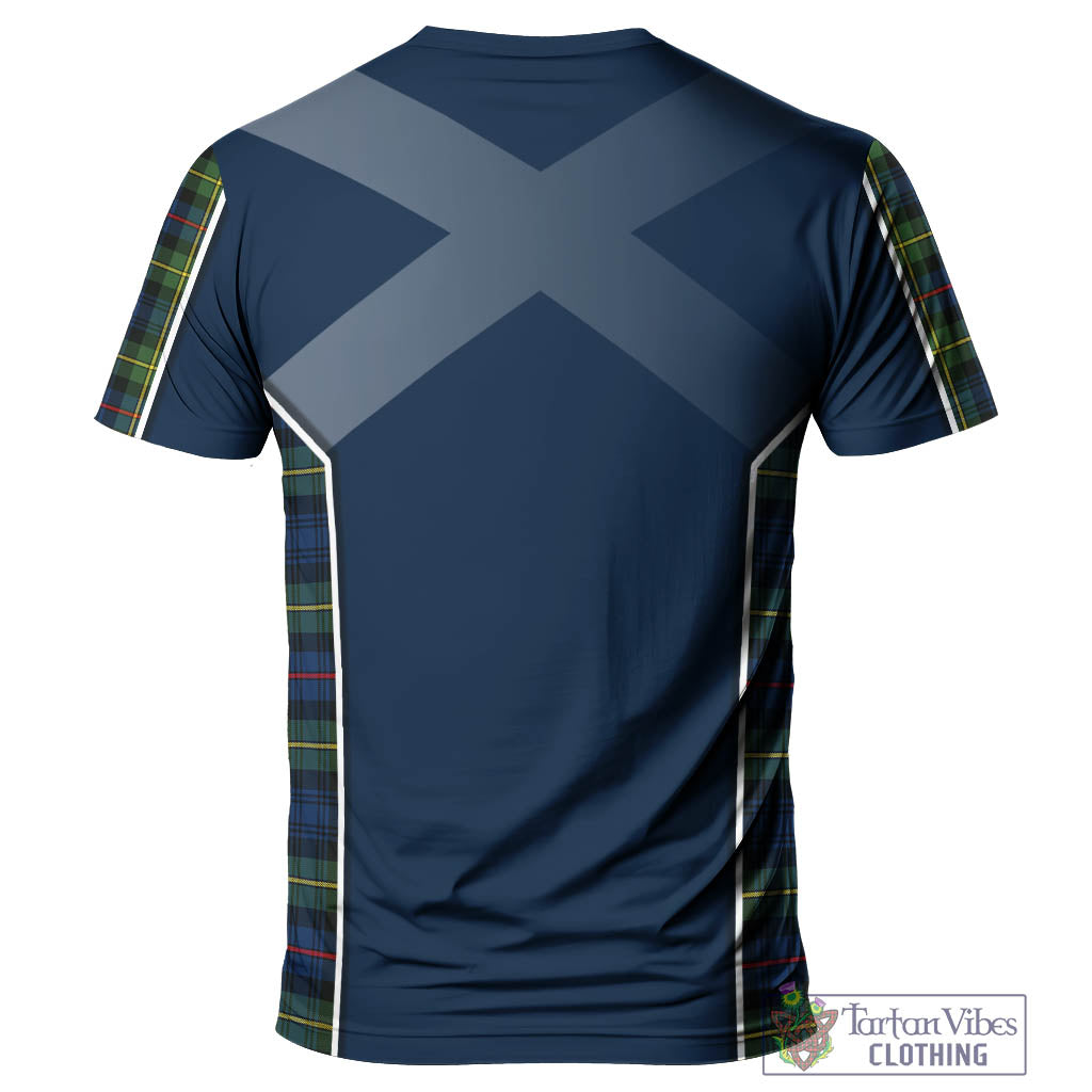 Bailey Modern Tartan T-Shirt with Family Crest and Scottish Thistle Vibes Sport Style - Tartan Vibes Clothing