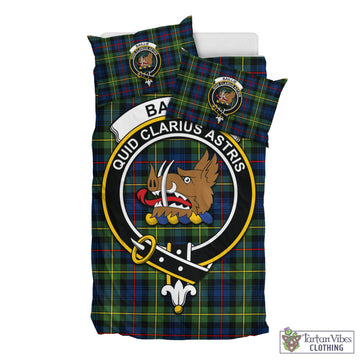 Baillie (Bailey) Tartan Bedding Set with Family Crest