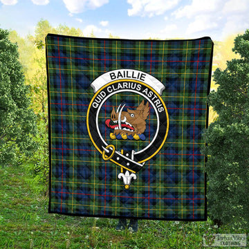 Baillie (Bailey) Tartan Quilt with Family Crest