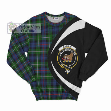 Baillie Tartan Sweatshirt with Family Crest Circle Style Unisex - Tartan Vibes Clothing