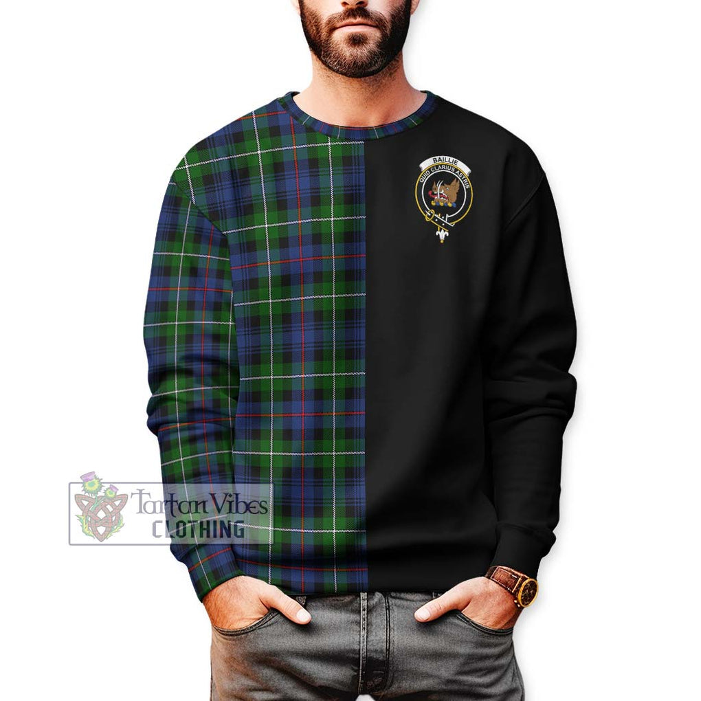 Baillie Tartan Sweatshirt with Family Crest and Half Of Me Style Unisex - Tartan Vibes Clothing