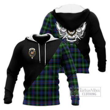 Baillie Tartan Knitted Hoodie with Family Crest and Military Logo Style Unisex Knitted Pullover Hoodie - Tartan Vibes Clothing