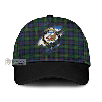 Baillie Tartan Classic Cap with Family Crest In Me Style
