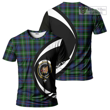 Tartan Vibes Clothing Baillie Tartan T-Shirt with Family Crest Circle Style