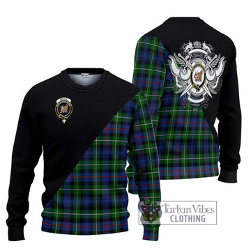 Baillie Tartan Ugly Sweater with Family Crest and Military Logo Style Unisex - Tartan Vibes Clothing