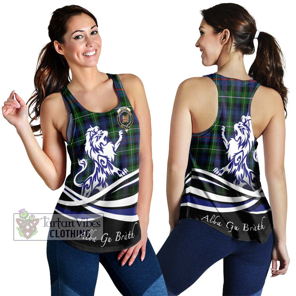 Baillie Tartan Women's Racerback Tanks with Alba Gu Brath Regal Lion Emblem 4XL - Tartan Vibes Clothing