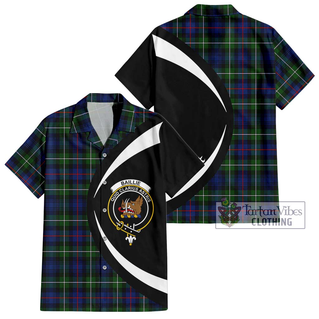 Baillie Tartan Hawaiian Shirt with Family Crest Circle Style Kid - Tartan Vibes Clothing