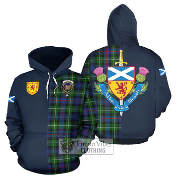 Baillie Tartan Hoodie Alba with Scottish Lion Royal Arm Half Style Zip Hoodie - Tartan Vibes Clothing