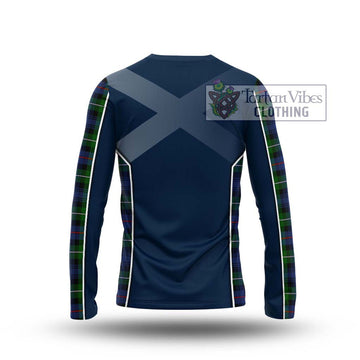 Baillie Tartan Long Sleeve T-Shirt with Family Crest and Lion Rampant Vibes Sport Style - Tartan Vibes Clothing