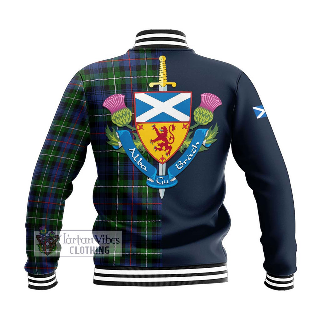 Baillie Tartan Baseball Jacket Alba with Scottish Lion Royal Arm Half Style - Tartan Vibes Clothing