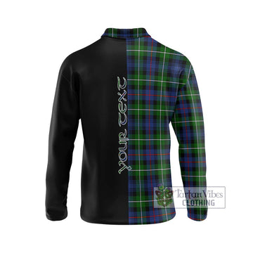 Baillie Tartan Long Sleeve Polo Shirt with Family Crest and Half Of Me Style - Tartan Vibes Clothing