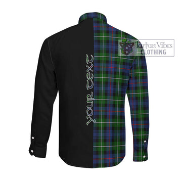 Baillie Tartan Long Sleeve Button Shirt with Family Crest and Half Of Me Style Men's Shirt - Tartanvibesclothing Shop