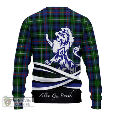 Baillie Tartan Ugly Sweater with Alba Gu Brath Regal Lion Emblem - Tartan Vibes Clothing