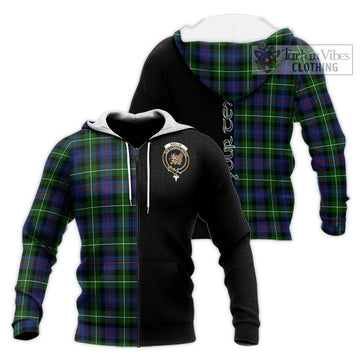 Baillie Tartan Knitted Hoodie with Family Crest and Half Of Me Style Unisex Knitted Zip Hoodie - Tartan Vibes Clothing