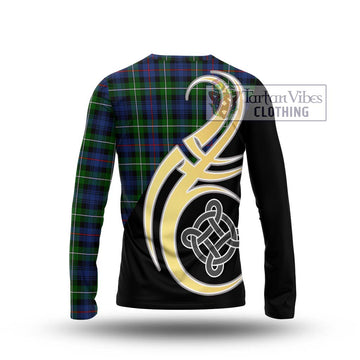 Baillie Tartan Long Sleeve T-Shirt with Family Crest and Celtic Symbol Style - Tartan Vibes Clothing