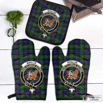 Baillie Tartan Combo Oven Mitt & Pot-Holder with Family Crest - Tartan Vibes Clothing