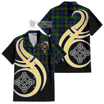 Baillie Tartan Hawaiian Shirt with Family Crest and Celtic Symbol Style - Tartan Vibes Clothing