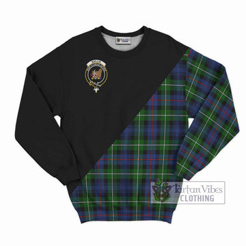 Baillie Tartan Sweatshirt with Family Crest and Military Logo Style - Tartan Vibes Clothing