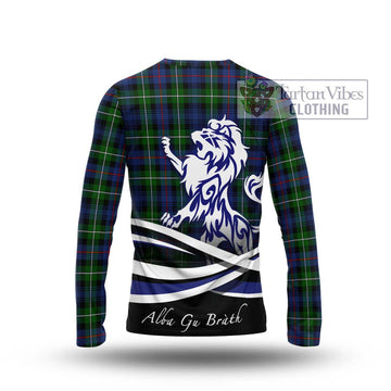 Baillie Tartan Long Sleeve T-Shirt with Alba Gu Brath Regal Lion Emblem - Tartan Vibes Clothing