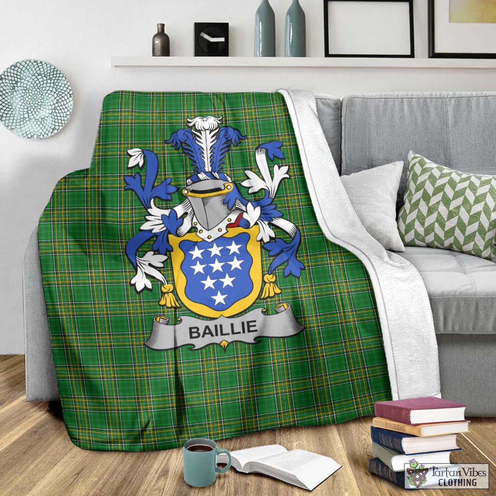 Baillie Irish Clan Tartan Blanket with Coat of Arms - Tartan Vibes Clothing