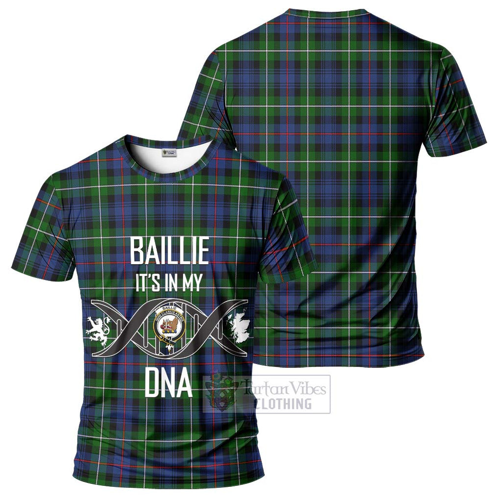 Baillie Tartan T-Shirt with Family Crest DNA In Me Style - Tartan Vibes Clothing
