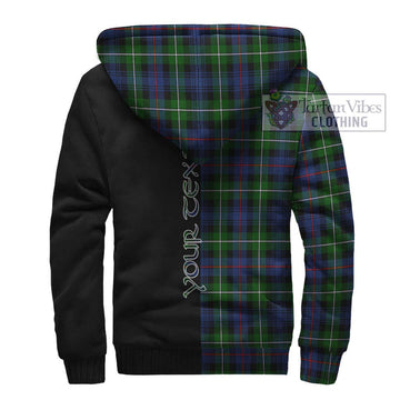 Baillie Tartan Sherpa Hoodie with Family Crest and Half Of Me Style - Tartan Vibes Clothing