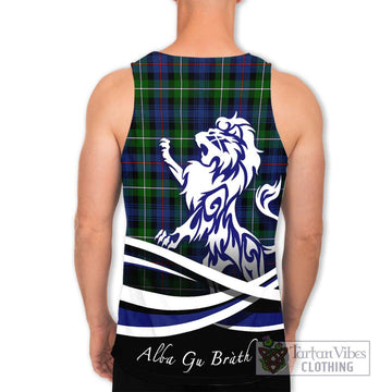 Baillie Tartan Men's Tank Top with Alba Gu Brath Regal Lion Emblem - Tartan Vibes Clothing