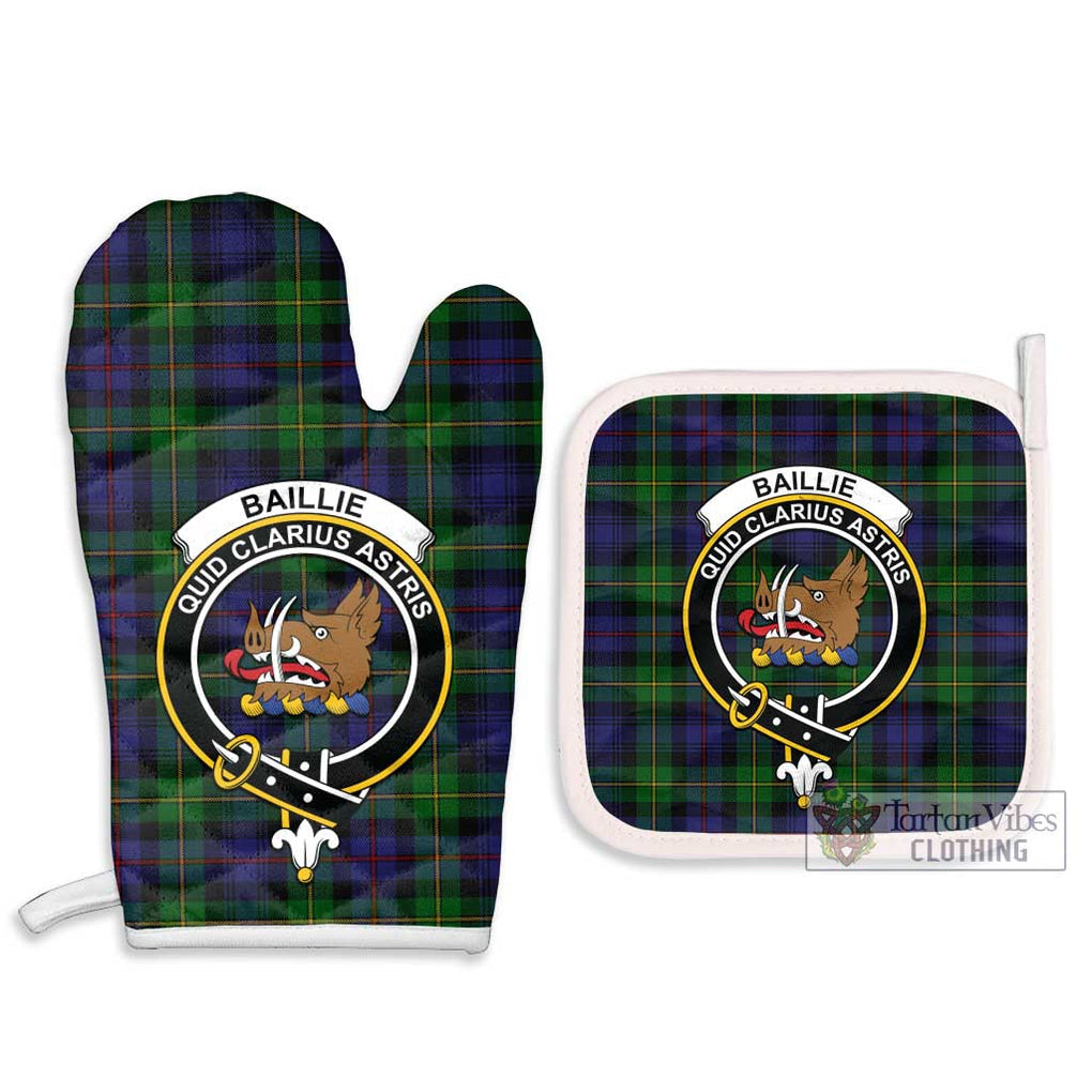 Baillie Tartan Combo Oven Mitt & Pot-Holder with Family Crest - Tartan Vibes Clothing