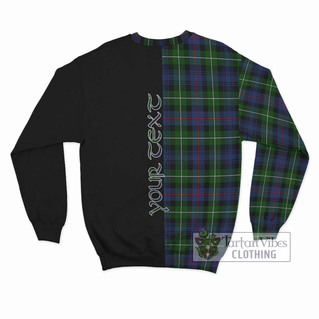 Baillie Tartan Sweatshirt with Family Crest and Half Of Me Style - Tartan Vibes Clothing