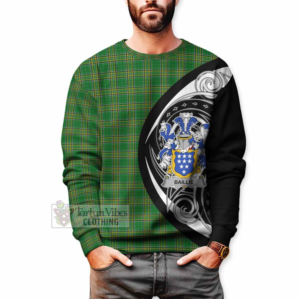 Tartan Vibes Clothing Baillie Irish Clan Sweatshirt Celtic Circle Style