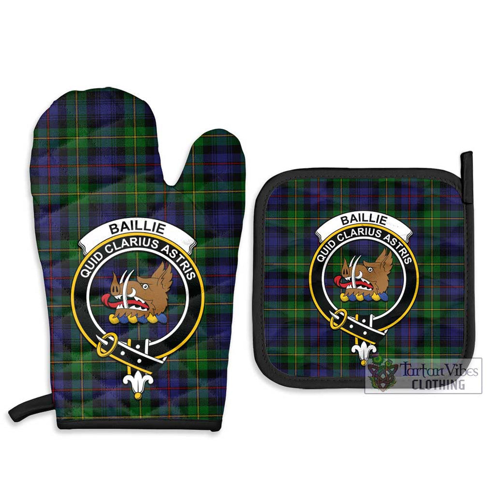 Baillie Tartan Combo Oven Mitt & Pot-Holder with Family Crest - Tartan Vibes Clothing