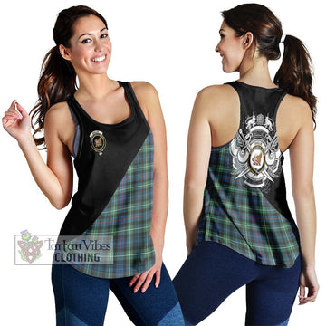 Baillie Ancient Tartan Women's Racerback Tanks with Family Crest and Military Logo Style 4XL - Tartan Vibes Clothing