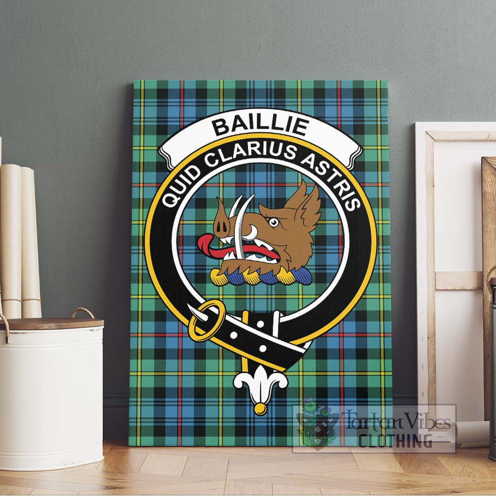 Baillie Ancient Tartan Canvas Print Wall Art with Family Crest Without Frame - Tartan Vibes Clothing