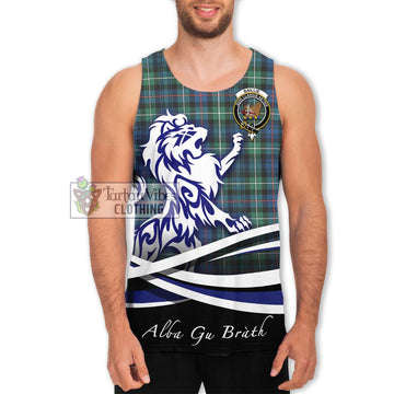 Baillie Ancient Tartan Men's Tank Top with Alba Gu Brath Regal Lion Emblem Men - Tartan Vibes Clothing