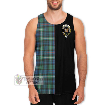 Baillie Ancient Tartan Men's Tank Top with Family Crest and Half Of Me Style Men - Tartan Vibes Clothing