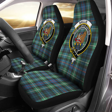 Baillie Ancient Tartan Car Seat Cover with Family Crest One Size - Tartan Vibes Clothing