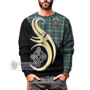 Baillie Ancient Tartan Sweatshirt with Family Crest and Celtic Symbol Style Unisex - Tartan Vibes Clothing