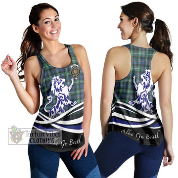 Baillie Ancient Tartan Women's Racerback Tanks with Alba Gu Brath Regal Lion Emblem 4XL - Tartan Vibes Clothing