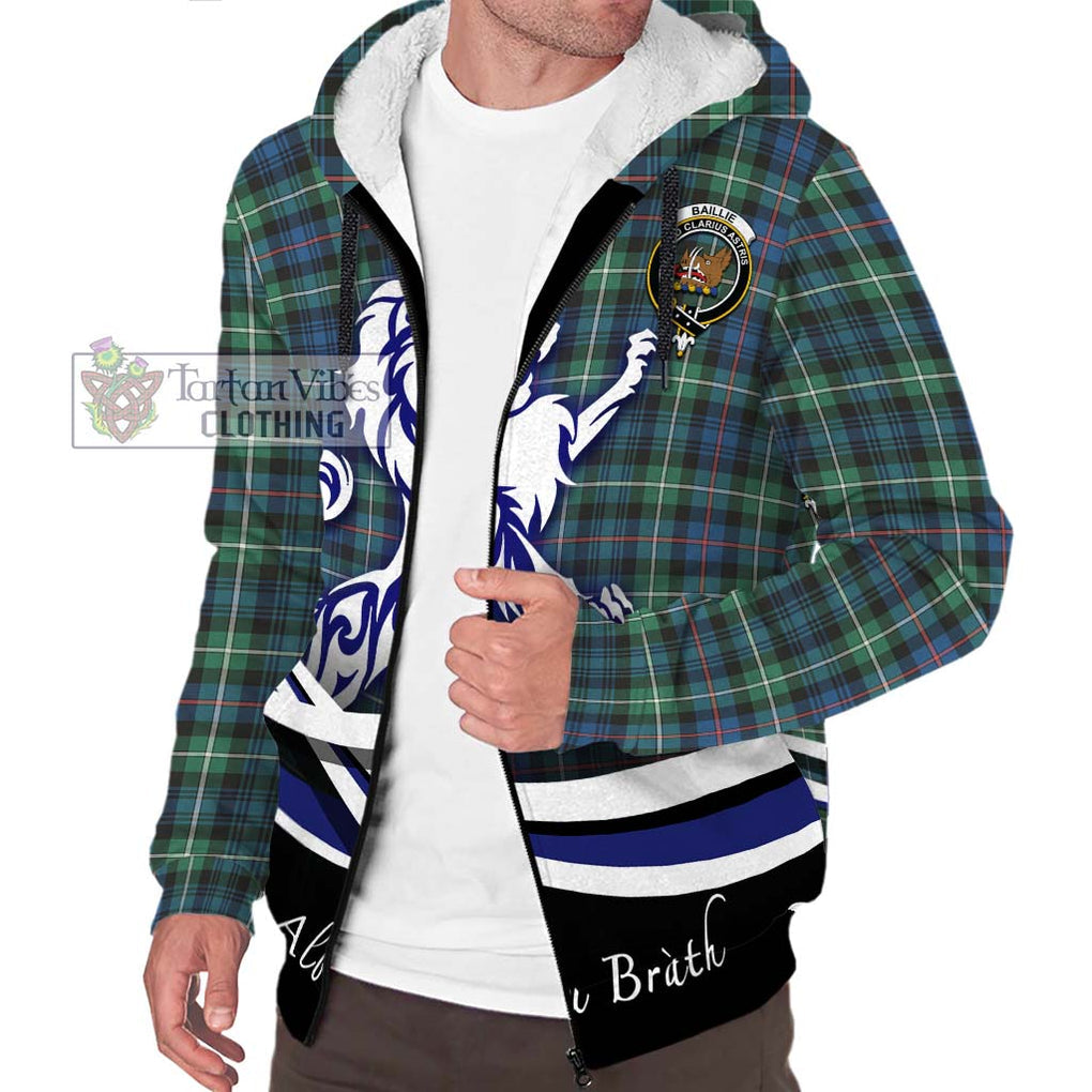 Baillie Ancient Tartan Sherpa Hoodie with Alba Gu Brath Regal Lion Emblem Unisex S - Tartan Vibes Clothing
