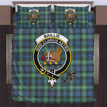 Baillie Ancient Tartan Bedding Set with Family Crest