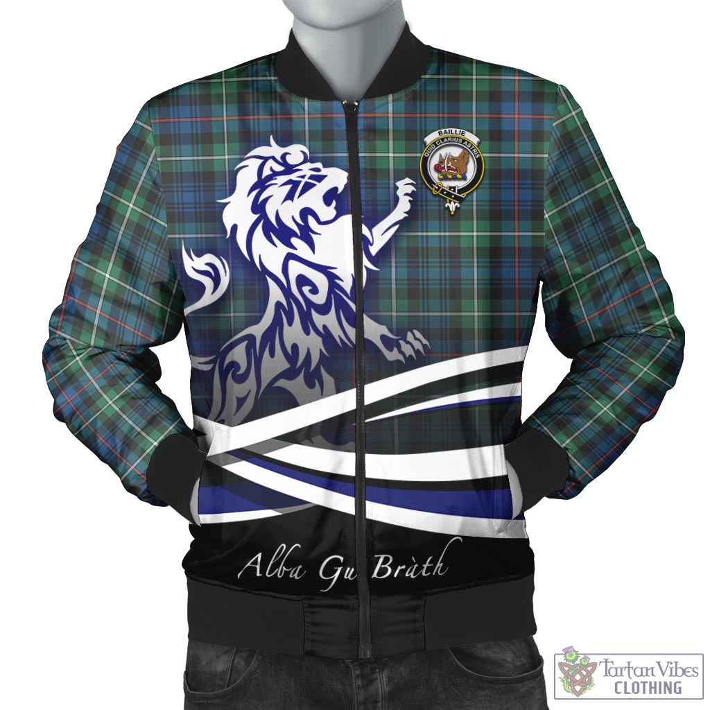 Baillie Ancient Tartan Bomber Jacket with Alba Gu Brath Regal Lion Emblem Unisex - Tartan Vibes Clothing