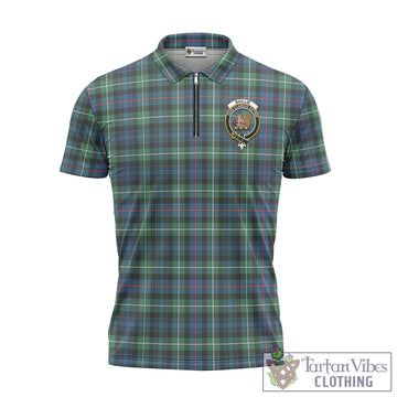 Baillie Ancient Tartan Zipper Polo Shirt with Family Crest Unisex - Tartan Vibes Clothing