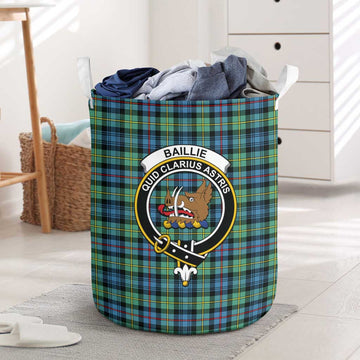 Baillie Ancient Tartan Laundry Basket with Family Crest One Size - Tartan Vibes Clothing