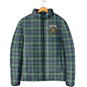 Baillie Ancient Tartan Padded Jacket with Family Crest Men's Padded Jacket - Tartan Vibes Clothing