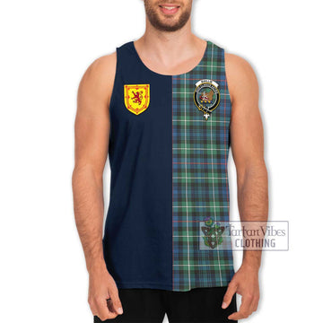 Baillie Ancient Tartan Men's Tank Top Alba with Scottish Lion Royal Arm Half Style Men - Tartan Vibes Clothing