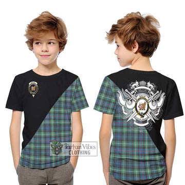 Baillie Ancient Tartan Kid T-Shirt with Family Crest and Military Logo Style Youth XL Size14 - Tartan Vibes Clothing
