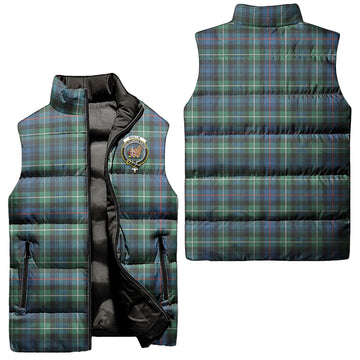 Baillie Ancient Tartan Sleeveless Puffer Jacket with Family Crest Unisex - Tartan Vibes Clothing